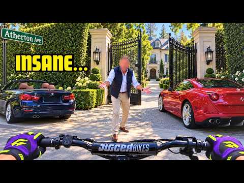 Asking for LIFE ADVICE in the RICHEST neighborhood in AMERICA (Atherton E-Bike POV)