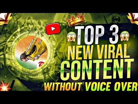 Top 3 Best No Voice Content For Free Fire Gaming Channel | Trending Content For YouTube