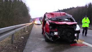preview picture of video 'Schwerer Unfall auf A45: Rettungshubschrauber im Einsatz (Olpe, A45/NRW)'