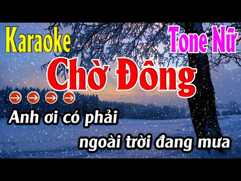 Chờ Đông Karaoke Tone Nữ Karaoke Lâm Organ - Beat Mới
