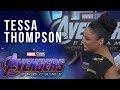 Tessa Thompson on suriving the snap at the Avengers: Endgame Premiere