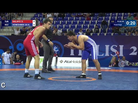 Repechage FS - 69 kg: D. KALAYCI (TUR) df. K. KENESHBEK UU (KGZ) by TF, 10-0