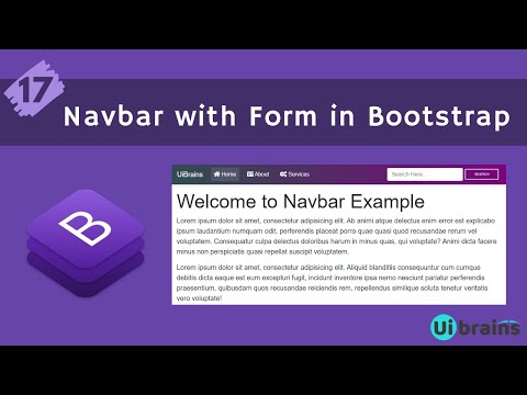 17 Form Navbars in Bootstrap | Bootstrap Tutorial for Beginners | Ui Brains | NAVEEN SAGGAM