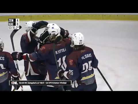 Optibet Hokeja līga. HK Zemgale/LLU - Kaunas City. Spēles labākie momenti. (19.10.2022)