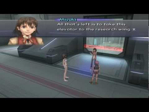Xenosaga III HD Cutscene 075 - Unresponsive Elevator (CAT Testing Ground) - JAPANESE - SWIMSUIT MODE