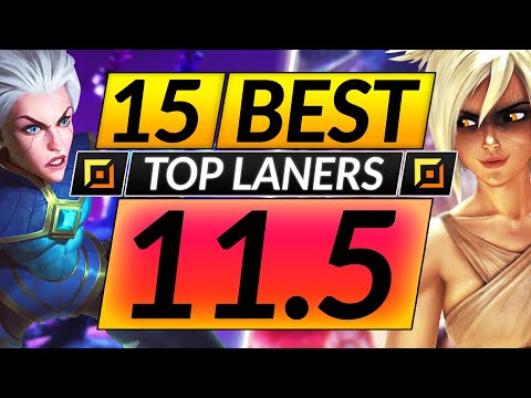 15 BEST TOP LANE Champions to MAIN and RANK UP in 11.5 - Tips for Season 11 - LoL Guide