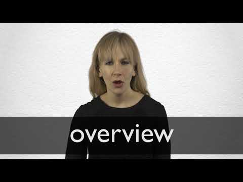 How to pronounce OVERVIEW in British English
