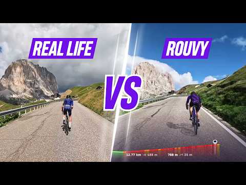 Real Life vs. ROUVY: Riding the 5 Iconic Climbs in the Dolomites