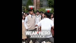 Suho vs Baku Behind the Scenes Weak Hero 3 💀🔥 #WeakHeroClass #Kdrama #Shorts