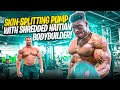 SKIN-SPLITTING PUMP WITH SHREDDED HAITIAN BODYBUILDER!
