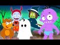Fem Små Monster Halloween Sång Skrämmande Rim För Barn Five Little Monsters In English