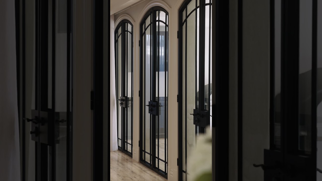Zen Doors & Windows - Custom Made FPS50 Steel Frame Arched Doors - Essendon Victoria