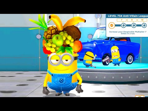 Despicable me minion rush old version Level : 734-735 with Minion Submarine Props