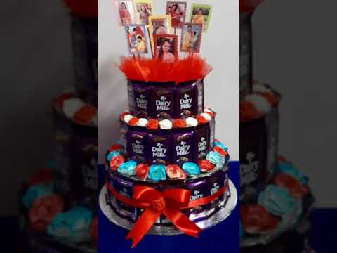 #Dairymilk #chocolate #Bouquet with #Customized #Photos #Birthday #Gift for #Wife