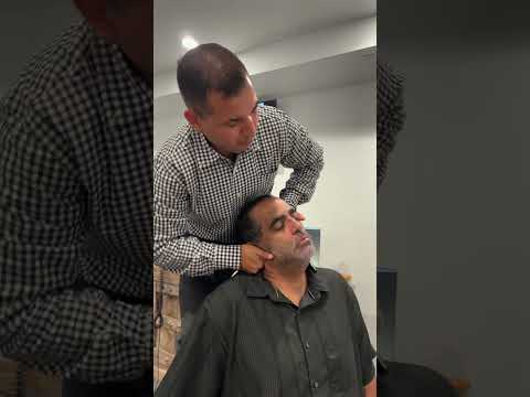 Chiropractic Seated Neck/Cervical Treatment on big KEN dog