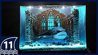 DIY. Ruins and Guardian Resin Art【How to make / Diorama / Sculpture / shark / thalassophobia】