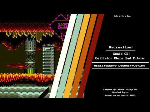 Sonic CD - Collision Chaos (Bad Future Mix) (Deconstruction/Breakdown) (Oscilloscope View)