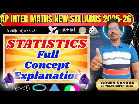 AP Intermediate Maths New Syllabus|| Chapter-13|| Statistics||Must Watch Video|| #viral #intermaths 