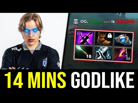 Topson Last Pick ZEUS - 14 mins GODLIKE DOTA 2
