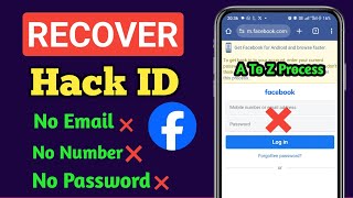 How To Recover Facebook Hacked Id | How Recover Facebook Hack Account Without Email And Phone Number