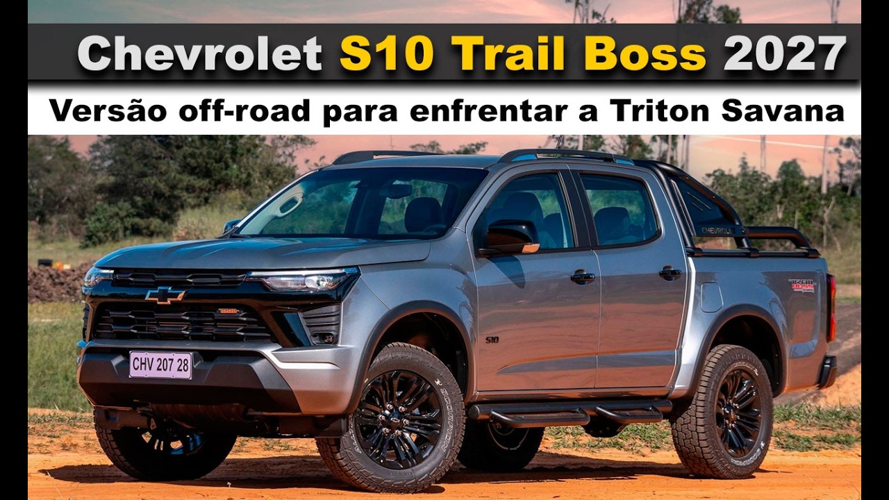 S10 Trail Boss 2027 - Nova versão off-road chega para enfrentar Triton Savana e Hilux SRX Plus