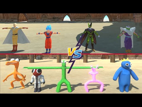 TEAM RAINBOW FRIEND VS TEAM DRAGON BALL - Animal Revolt Battle Simulator