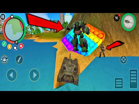Rope Hero: vice town ( tank transformer climb on pop bubble fidget ) android gameplay HD