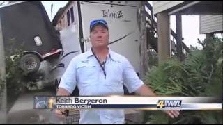 New Orleans man captures on video the moment a tornado tears off his neighbour's roof   Mail Online