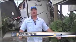 New Orleans man captures on video the moment a tornado tears off his neighbour's roof   Mail Online