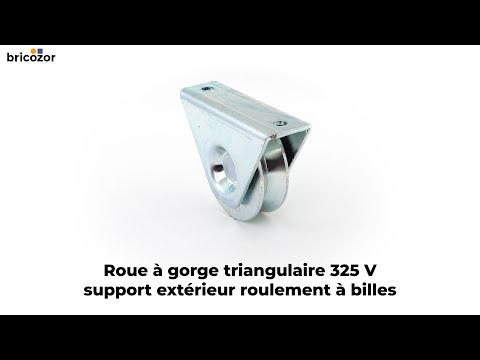 Roue à gorge triangulaire 325 V - support extérieur - roulement à billes COMUNELLO
