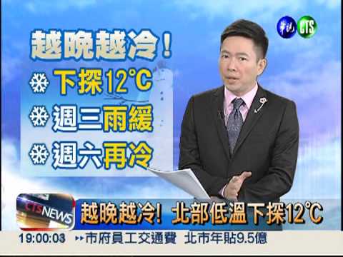 越晚越冷! 北部低溫下探12℃