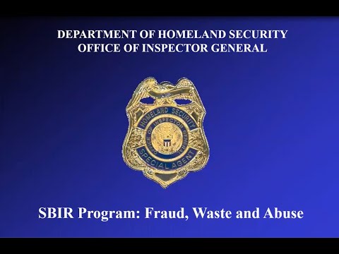 SBIR Program: “Fraud, Waste and Abuse”