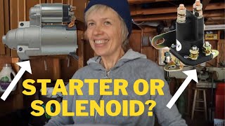 Diagnosing a starter and solenoid on a zero turn mower