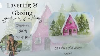Wonderland Watercolor: Simple A-Frame Cabin Step-by-Step