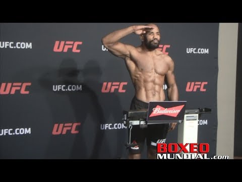 Official Weigh-in UFC 213: Yoel Romero 185lbs  vs. Robert Whittaker 184.5lbs