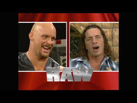 Vince McMahon interviews Stone Cold Steve Austin & Bret Hart. Austin snaps and attacks a crew member