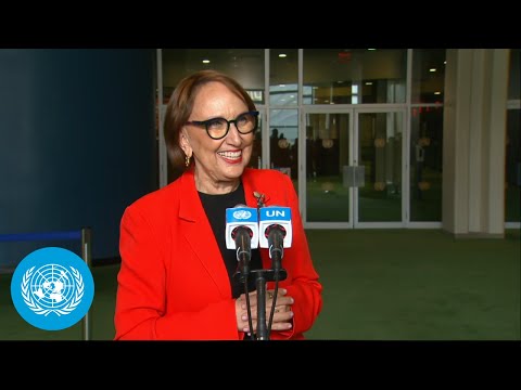 Video Thumbnail: Secretary-General Candidates: Rebeca Grynspan Mayufis - Media Stakeout | United Nations