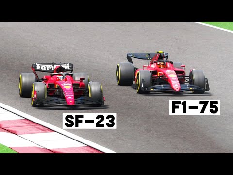 Ferrari F1 2023 SF-23 vs Ferrari F1 2022 F1-75 - Bahrain Grand Prix
