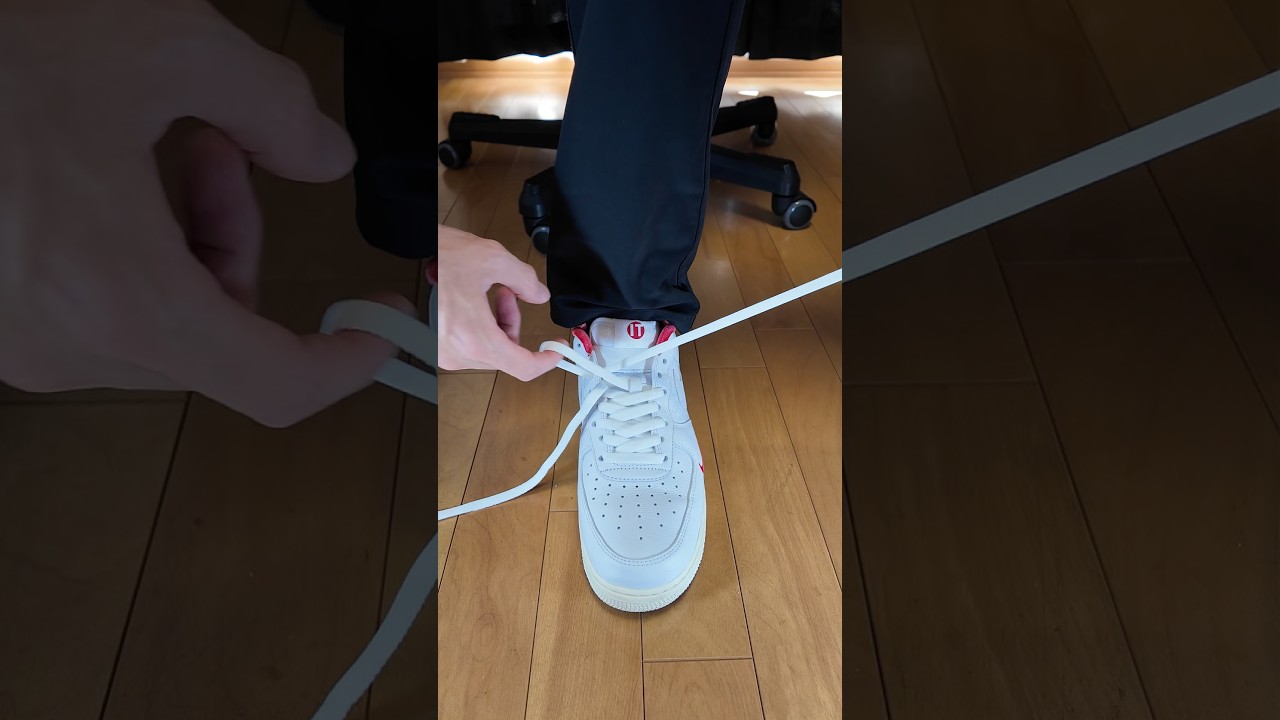 How to Lace Nike Air Force 1🤩⚡️👟 #asmr #tutorial #airforce1 #sneakers