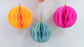 Easy Paper Crafts - How to make a Paper Honeycomb Ball #shorts