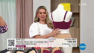 Download the video "Rhonda Shear 2pk "Curvology" Bra with Adjustable Straps"