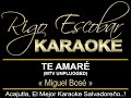 MIGUEL BOSE - TE AMARE "MTV UNPLUGGED" (KARAOKE)