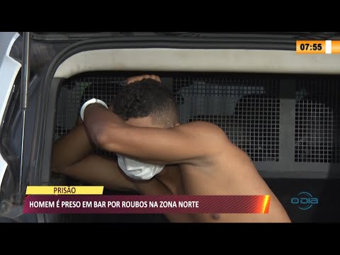 Homem eÌ preso em bar por roubos na zona norte 01 09 2021
