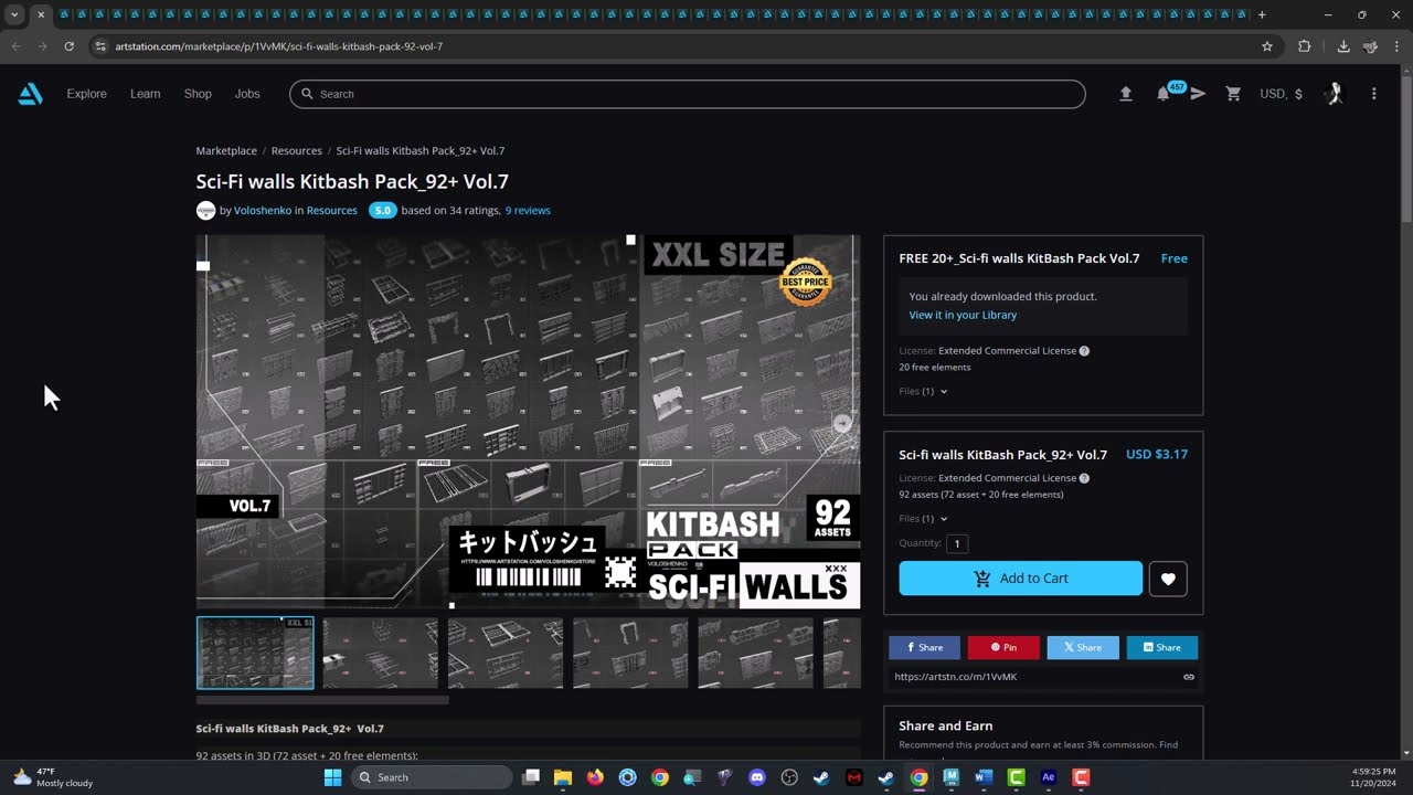 FREE 3D Kitbash Assets From Artstation Available NOW - Nov 2024