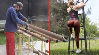 Man BUILDS 4 GENIUS Backyard Projects from TRASH = Girl AMAZED