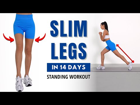 SLIM LEGS in 14 Days - 10 MIN Legs Stretching Exercises, All Standing, Beginner Friendly