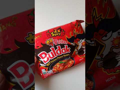 Trying BULDAK 2X spicy noodles                      #food #noodles #buldak #aesthetic #spicy #korean