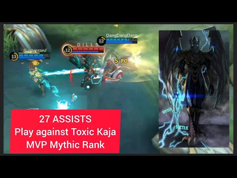 🥰MVP tank. Playing against Toxic Kaja - Tigreal mobile legends Bangbang MLBB gameplay full match