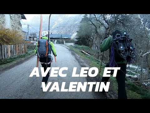 Piste bleue à l'Olan Couloir N Occidental - Valjoufrey - avril 2021
