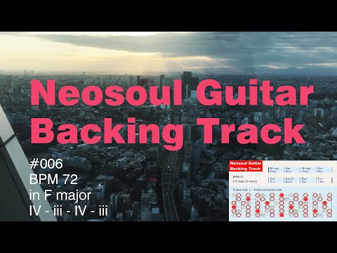 Neosoul Guitar Backing Track 006 - BPM 72, in F major